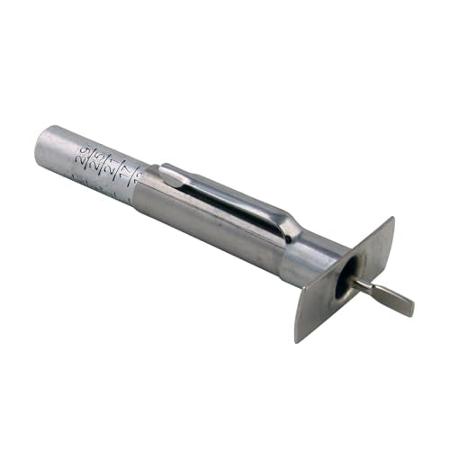 RockTrix - Tire Tread Depth Gauge - Provides Readings in 32nds - Stainless Steel Barrel and Aluminum Indicator Bar | Precise 32nds Measurement Tool. Aluminum Indicator Bar for Cars, Trucks, SUVs & Motorcycles. DIY Manual Tire Wear Gauge.