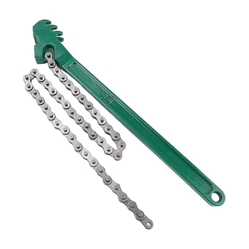 16 Inch Heavy Duty Ratcheting Chain Wrench – Adjustable Reversible Oil Filter Wrench Spanner Fits 1.5" to 7.5" Diameter, Universal Pipe Fitting Tool for Car Repair, Multi-Purpose Remover Tool (16IN)