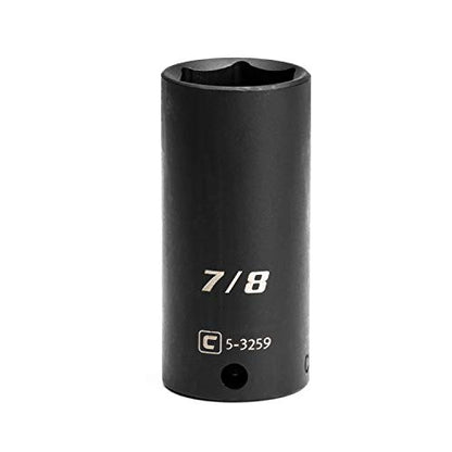 Capri Tools Deep Impact Socket, 3/8-Inch Drive, 6-Point, SAE (7/8-Inch) - size: 7/8 Inch