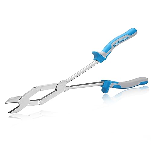 SPEEDWOX 13-Inch Long Reach Double-Joint Side Cutters Dual Pivot Wire Cutting Pliers Extra Long Engineer Pliers - style: Side Cutter