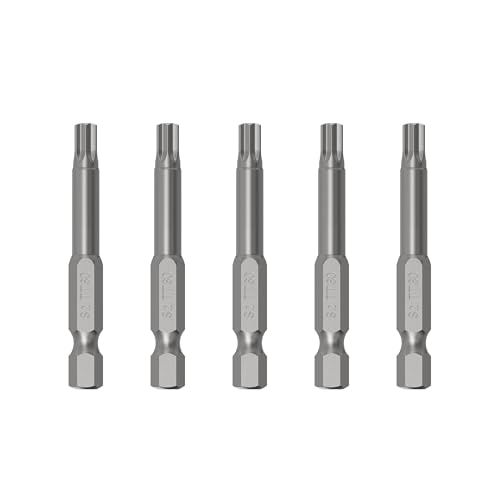 5PCS T30 Magnetic Tamper Proof Torx Screwdriver Bits, 1/4 Inch Hex Shank 2.6 Inch Length S2 Steel Security Drill Torx Head Drill Screw Driver Tools(65mm Long, Star 6 Point) - size: T30