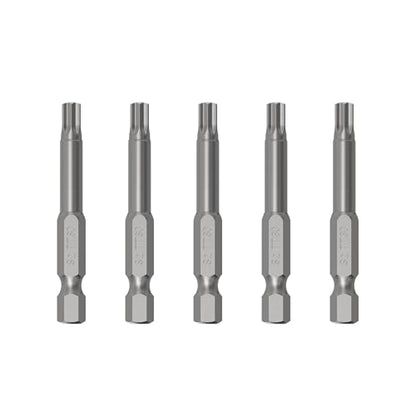 5PCS T30 Magnetic Tamper Proof Torx Screwdriver Bits, 1/4 Inch Hex Shank 2.6 Inch Length S2 Steel Security Drill Torx Head Drill Screw Driver Tools(65mm Long, Star 6 Point) - size: T30