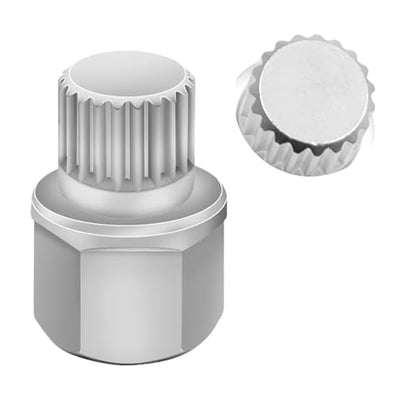 ABC7/19PT Wheel Locking Nut Key Compatible with VW, Audi | Wheel Lock Nut Socket Adapter, Anti-Theft Screw Remover, Hand Repair Tool, Tyre Fitting, garage - color: ABC7/19PT