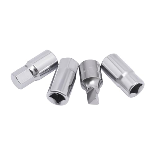 18PCS Oil Drain Sump Plug Key Set, 3/8'' Drive Removal Tool Kit with Sliding Bar, Oil Drain Plug Key