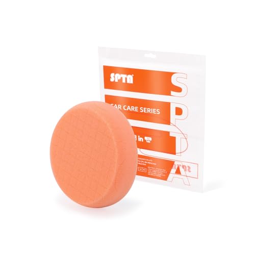 SPTA Orange T40 Orange Medium-Cut Polishing Pads, 1Pc 3.5 Inch Face for 3 Inch 80mm Backing Plate Compound Buffing Sponge Pads for Car Buffer Polisher Compounding, Polishing and Waxing -FPTSS3O - color: 1Pc T40 Orange Medium-Cut Pad, size: 3.5inch