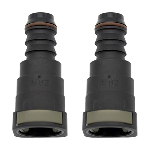 5/8 (15.8mm) SAE Female Tube to 17mm Barb Straight for 5/9(14mm) ID Nylon Tubing Fuel Line Quick Release Connector, 2 PCS - color: Straight, size: 5/8 SAE to 17mm Barb