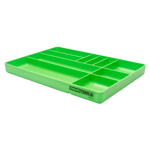 OEMTOOLS Tool Box Organizer Tray for Small Parts, Stackable Design | Low-Profile Fits in Shallow Tool Box Drawers, High Impact ABS, Rolled Bottom Edges Allow Easy Removal of Small Parts