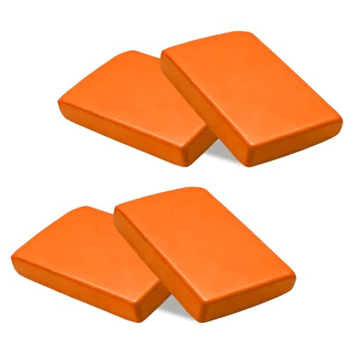 Sun Walker 4 PCS Car Clay Bars (4×180g), No Scratch Auto Detailing Cleaner with Washing & Adsorption Capacity, Universal Premium Glass Clay Bars Kit for SUV RV Truck, Car Accessories (Orange) - color: Orange