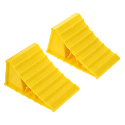 Ciieeo 1Pair Heavy Duty Car Wheel Chocks Portable Slip Tire Stops for Trucks Rvs Trailers Cars Durable Plastic Construction Quick Setup Secure Stability for Travel