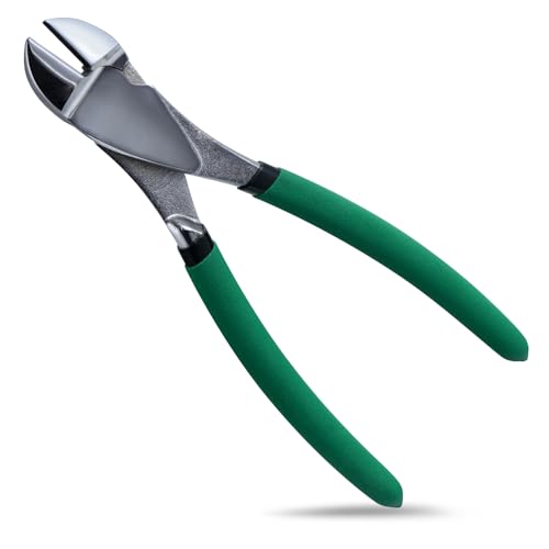 Diagonal Cutters Large Head Diagonal Chrome Pliers 8-Inch | Diagonal Cutting Multi-Purpose Pliers with Angled Head Heavy Duty Cutting Pliers for Cutting Electrical Artificial Wires - style: Diagonal Cutters