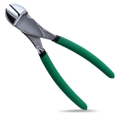 Diagonal Cutters Large Head Diagonal Chrome Pliers 8-Inch | Diagonal Cutting Multi-Purpose Pliers with Angled Head Heavy Duty Cutting Pliers for Cutting Electrical Artificial Wires - style: Diagonal Cutters