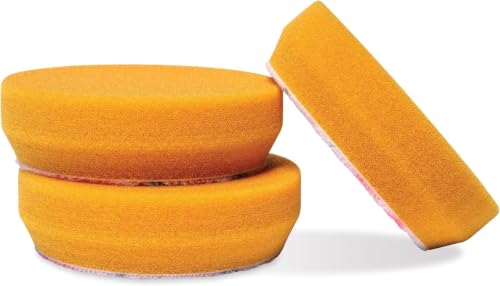 Griot's Garage Orange Foam Correcting Pads for Car Polishing and Detailing, Removes Light to Moderate Paint Defects, Durable, Machine-Washable, 11241, 3", Set of 3 (Pack of 12) - size: 3" Pads (Set of 3) (Pack of 12)