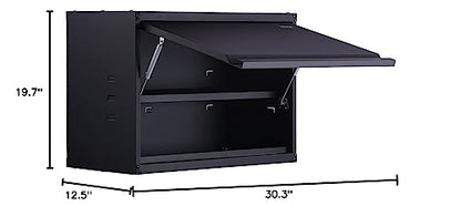 VEVOR Metal Storage Cabinet, 120lbs Load Capacity per Shelf, 20'' Tall Wall-Mounted Powder-Coating Steel Garage Cabinet with Adjustable Shelf, Press to Close & Open Door Perfect for Office Garage Tool - size: Flip up 20"
