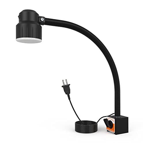 35LEDs Magnetic Light, 1200 Lumen 120v Flexible Gooseneck Work Light with Adiustable Magnetic Base for Lathe CNC Milling Drill Press Sewing Machine Industrial Lighting, 12W - size: Strong Magnetic Base, 12W