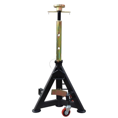 BESTOOL 16 Ton Heavy Duty Jack Stands – 35,000 lbs Rated Capacity, Adjustable 26" to 40.9", Rolling Design for Trucks, Trailers, Tractors & Heavy Equipment 1 Pack