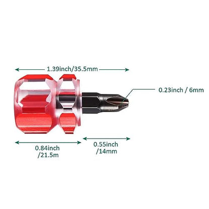 Sewing Machine Screwdriver Ultra Short Screwdriver Tool - One Flat Head and One Phillips Screwdriver for Sewing Projects - size: Small