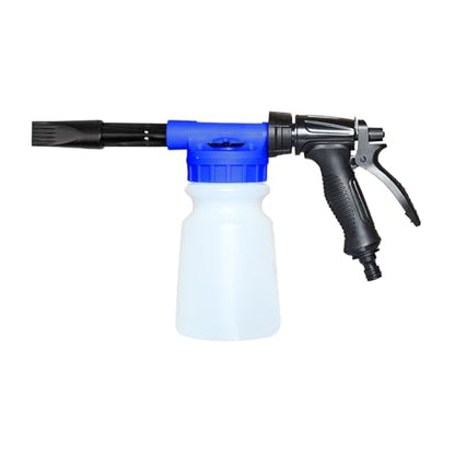 ZIMISI Car Wash Foam Gun, Foam Cannon for Hose, Professional Car Foam Sprayer with 6 Levels Foam Concentration, Spray Gun Cleaner, Connects to Any Garden Hose (Blue) - color: Blue