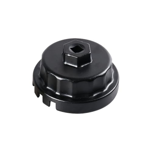 ZIMISI Oil Filter Wrench, 64MM Heavy Duty Oil Filter Cap Removal Socket Tool, Aluminum Alloy Oil Filter Remover for 2.5-5.7L Engine, Fits for Lexus, Highlander, Camry, Sienna, RAV4 (Black) - color: Black