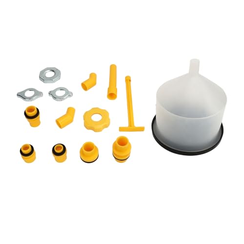 15 Piece Spill Proof Coolant Funnel Kit – Cooling Fluid Bleeder Adapter for Car Yacht Boat – Sliver, Sturdy High Strength, Wear