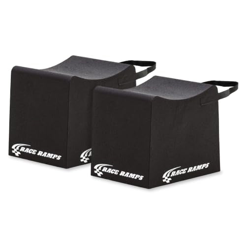 Race Ramps 2-Pack RR-WC-12 Car Wheel Cribs, Lightweight & Non-Scratch for Maintenance & Display, 12" - Portable Automotive Platform Riser for Oil Changes and Garage Use