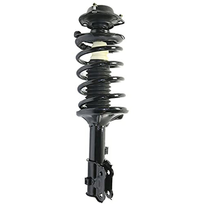 Detroit Axle - Pair Front Struts for Hyundai Accent 2000-2005, 2 Ready Struts w/Coil Spring Assembly 2001 2002 2003 2004 Replacement Suspension Quick Install Ready Struts Shocks Assembly - size: 171400_171401/PAIR