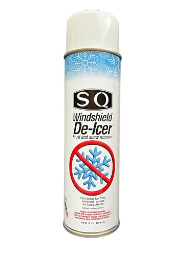 SQ Windshield De-Icer Frost and Snow Remover, 14.5 oz per can (1)