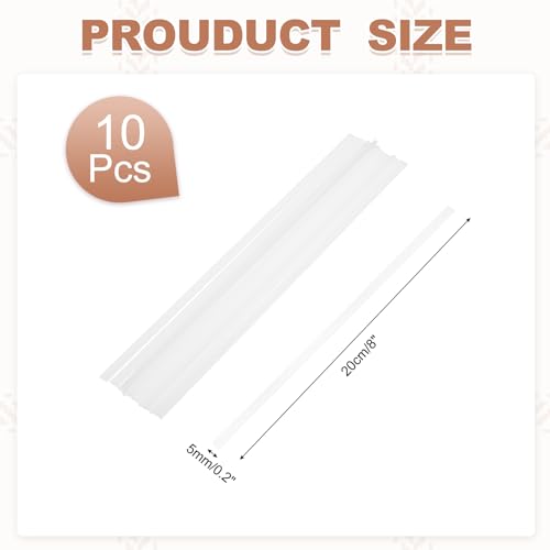 MECCANIXITY 8 Inch Plastic Welding Rods, Double Strand Round Sticks ABS Welding Rods for Plastic Welder Kayak Car Bumper Repair Pack of 10 2.5x5mm, White - color: White, size: 8 Inch