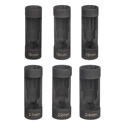 Shock Absorber Removal Strut Socket Set Suspension Nut Socket Kit Made from Steel Useful for Strut Nut Disassembly Suitable for Car Repair DIY, 6 Pieces - color: 6 Pieces