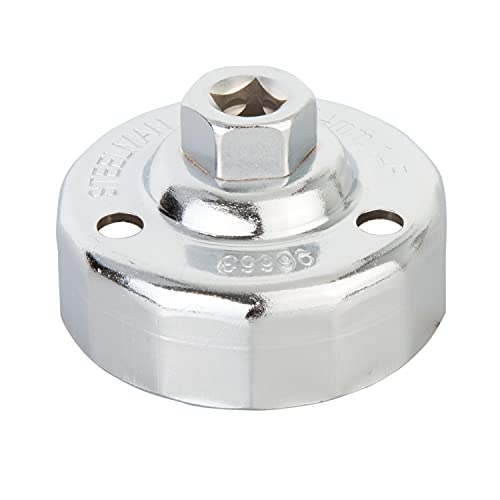 Steelman 64mm x 14 Flute Oil Filter Cap Wrench, 3-8 inch Drive, Low-Profile Design for Confined Space - size: 14 Flute x 64 Millimeter
