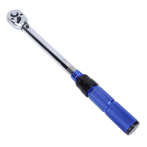 Torque Wrench, Cr V 3 8in Drive Torsion Wrench, 5 to 60Nm 72 Tooth Bidirectional Adjustable Click Design for Bike Motorcycle Car Maintenance and Installation