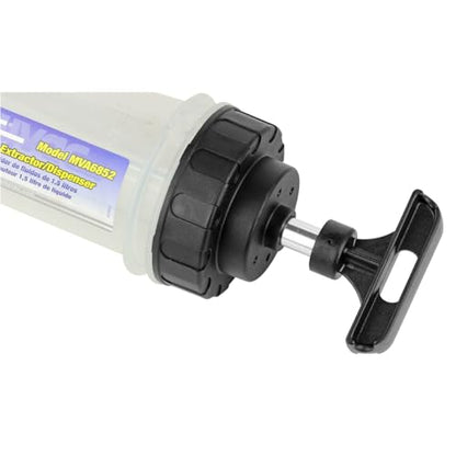Mityvac MVA6852 1.5 Liter Fluid Evacuator Extractor and Dispensing Syringe, Twist-valve, Dual-seal Piston, MVA7218 Rubber ATF Adapter, For Master Cylinders, Transaxles, Power Steering and Coolant - style: MVA6852