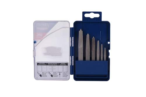 Century Drill & Tool 73214 6-Piece Square Flute Screw Extractor Set, #1 - #6, for Extracting Broken Screws and Bolts Without Damaging Threads - size: 6 Piece