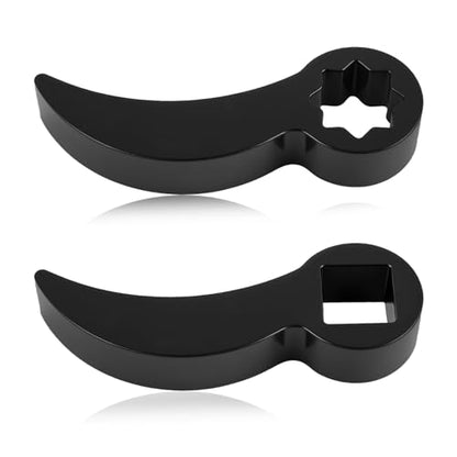2PCS 1/2" Drive Pry Bar Wrench Adapter,4-Point & 8-Point Adjustable Bull Horn Pry Bar Adapter for CV Axle Removal,Half Shaft Ratchet Prys Bars Attachment Removal Tool