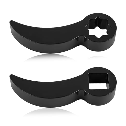 2PCS 1/2" Drive Pry Bar Wrench Adapter,4-Point & 8-Point Adjustable Bull Horn Pry Bar Adapter for CV Axle Removal,Half Shaft Ratchet Prys Bars Attachment Removal Tool