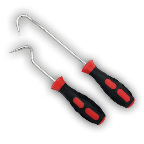 VASTOOLS Hose Removal Hook Pick Set, 10" Hook, 8" Remover, Hose Puller Tool for Radiator Hoses - style: 2pc