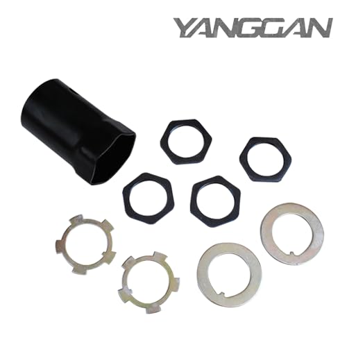 Hub Socket Nut Kit 1/2" Drive 54mm Compatible with Landcruiser Hilux 4x4 for Nissan Patrol, for Toyota FJ LN RN BJ HJ KZN165R T100 LC100 4WD 4X4 Hex Front Wheel Bearing Hub Axle Nut Socket