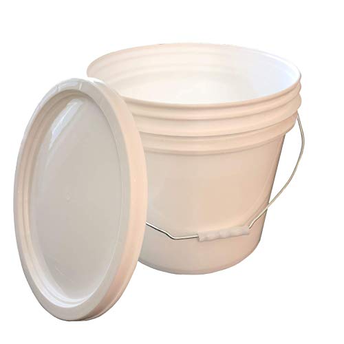 Heavy Duty Detailing Bucket (3.5 Gal) and Bucket Lid (for Car Wash, Boat, Truck, RV, Fishing & More) (White) - color: White
