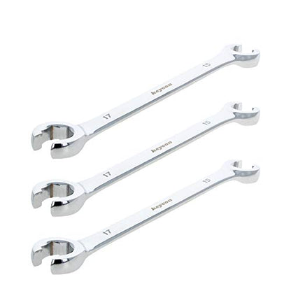 Utoolmart Flare Nut Wrench, 15mm x 17mm Metric Double Open End, 3Pcs - color: 3pcs, size: 15x17mm