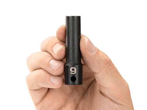 TEKTON 3/8 Inch Drive x 9 mm Deep 12-Point Impact Socket | SID13309 - size: 9 mm, style: Deep