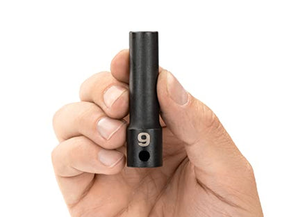 TEKTON 3/8 Inch Drive x 9 mm Deep 12-Point Impact Socket | SID13309 - size: 9 mm, style: Deep