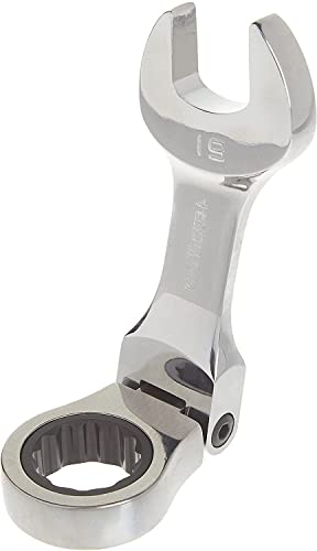 GEARWRENCH 10 Pc. 12 Pt. Stubby Flex Head Ratcheting Combination Wrench Set, Metric - 9550