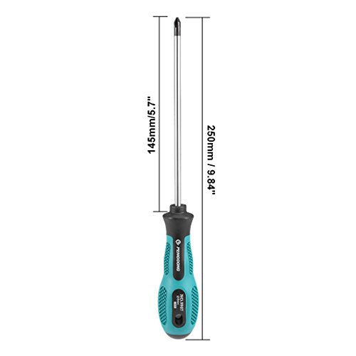uxcell #1 Phillips Screwdriver 6 Inch Round Shaft Non Slip Comfortable Handle - size: PH1 x 6"