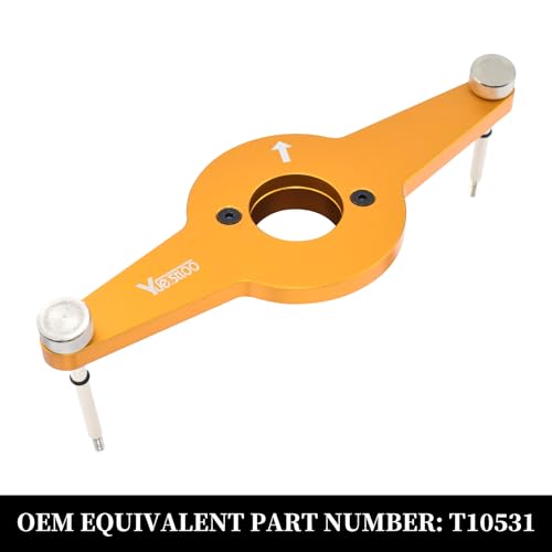 8pcs Vibration Damper Holding Tool Crankshaft Pulley Removal Shock Absorber, Compatible with Audi, Seat, Skoda, VW 1.8/2.0 4V TFSI EA888 Gen 1/2/3, Replace T10531, With Carrying Case & Glove