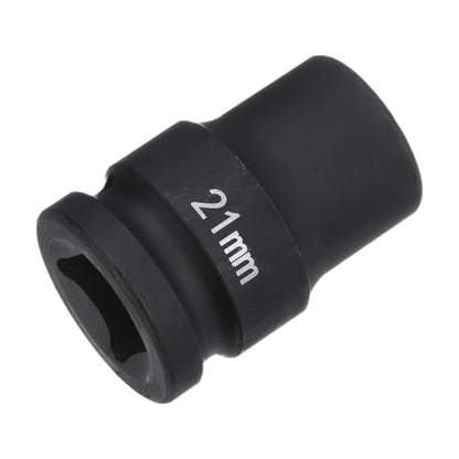 HARFINGTON 6-Point Impact Socket 3/4" Drive 21mm Metric 40Cr Alloy Steel Spindle Axle Nut Impact Socket - size: 21mm