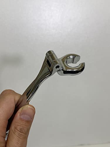 Double Flexible Flare Nut Wrench,Line Wrench,Oil Nut wrench, 210° Activity angle, Narrow spacce, 4PIECE Metric SIZE 8 * 11-10 * 12-13 * 14-17 * 19mm,Gift for Man,With wrench rack - color: Metric Double Flexible Head Flare Nut Wrench 8 * 11-10 * 12-13 * 14
