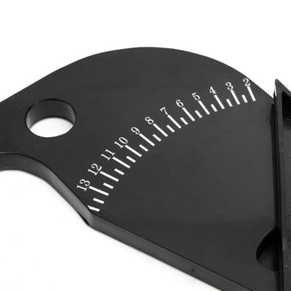 Rim Width Caliper Tire Balancer Measuring Tool for Wheel Rim Width Measurement, Plastic Construction with Bright White Numbers for Easy Reading, Portable Design for Auto