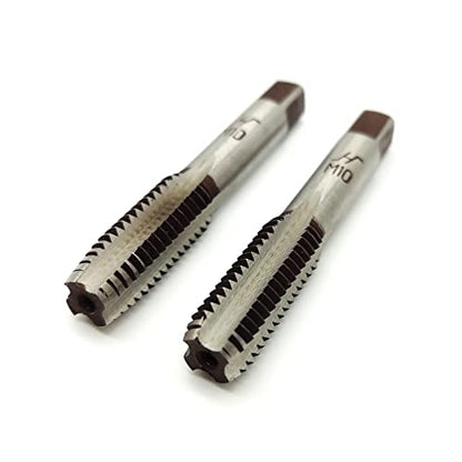 AtticZone M10 x 1.5 Metric Hand Thread Tap, Right Hand, Alloy Tool Steel, 1 Taper Tap, 1 Plug Tap for Metal Working DIY Industrial - size: M10x1.5