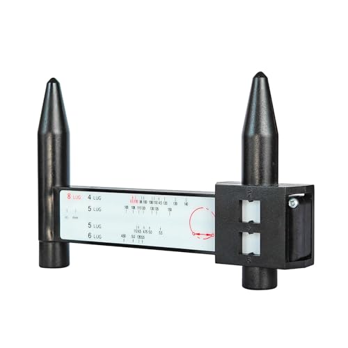Wheel Bolt Pattern Measuring Tool, PCD Gauge for Wheel/Rim Lug Pattern, Sliding Caliper Ruler for 4 5 6 8 Lugs, Universal for Car Truck SUV Trailer