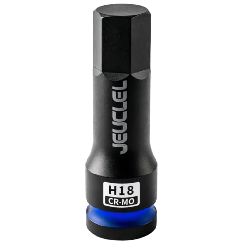 18mm Hex Impact Bit Socket, H18 1/2" Drive Allen Socket, Cr-Mo | 3-Inch, Lengthen Hex Screwdriver Adapter for Electric Ratchet Wrenches Fastening Screws, Socket Wrench, Head Drill - size: 1PC | H18 18MM