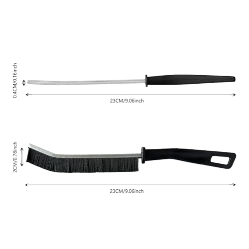 Hard Bristle Crevice Cleaning Thin Brush Set,Deep Cleaning Small Spaces 3pc | Crevice Gap Cleaning for Bathroom Kitchen Upholstery Window Track Tiles Door Slots Car Household Blind Sink Bathtub Baseboard